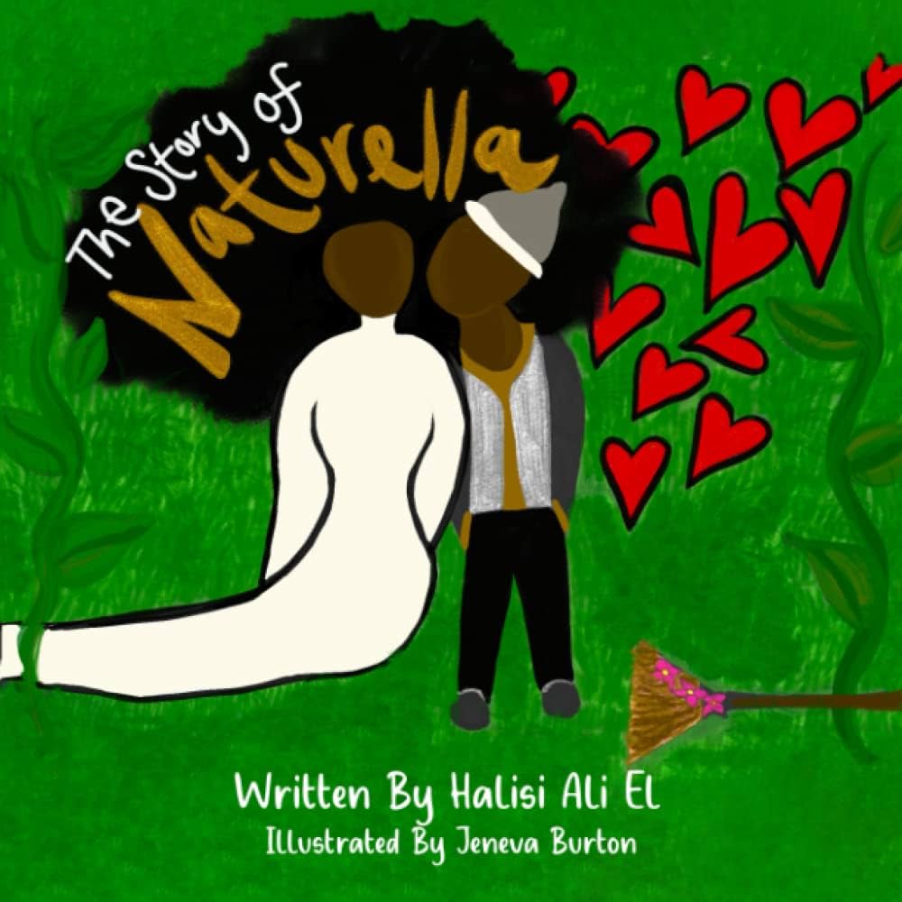 Naturella book cover - A reimagined Cinderella story celebrating natural Black hair and self-love