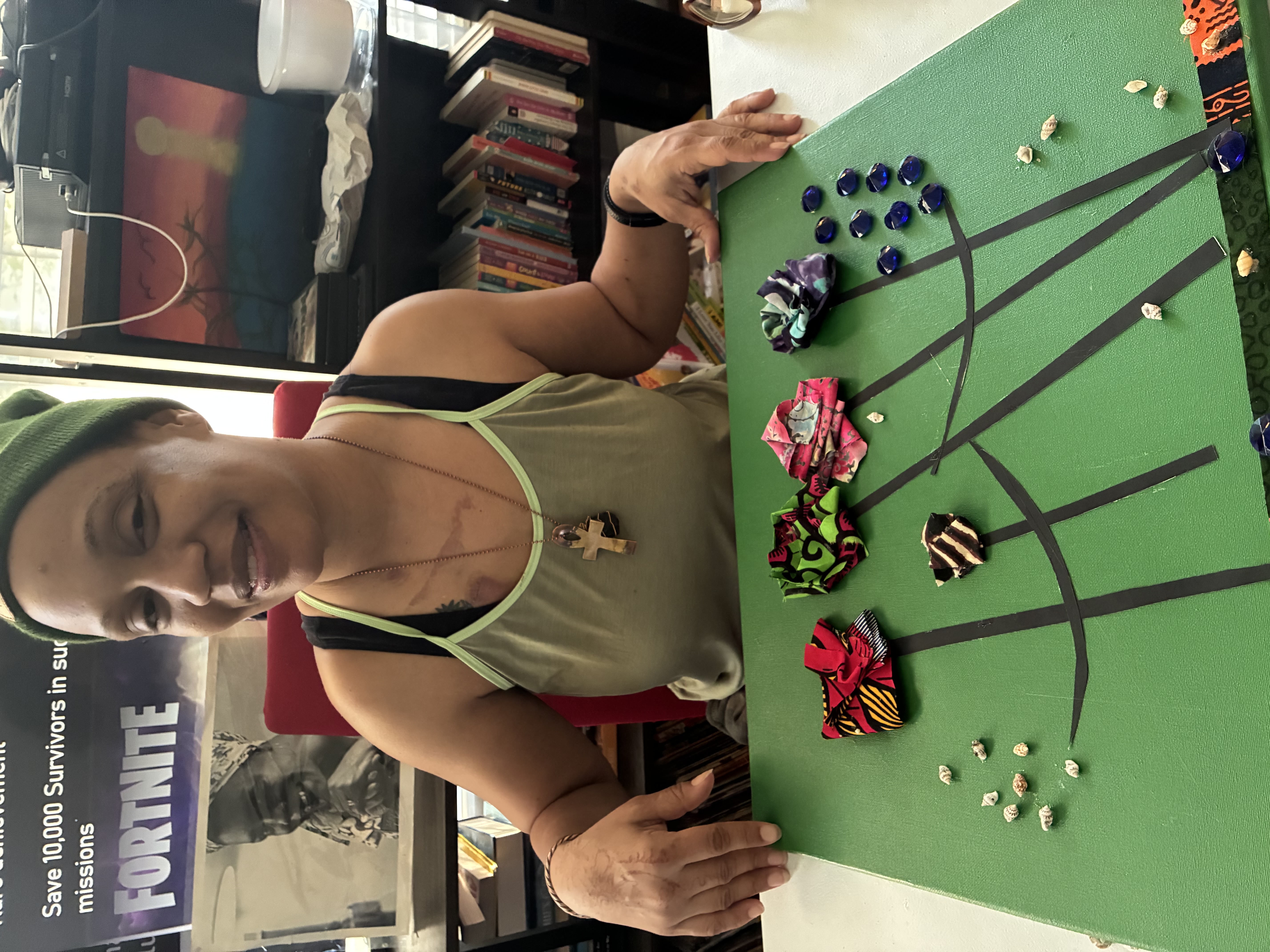 Halisi Ali El creating art during recovery